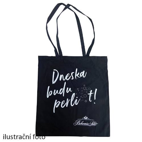 Bohemia Sekt taška černá Dneska budu perlit